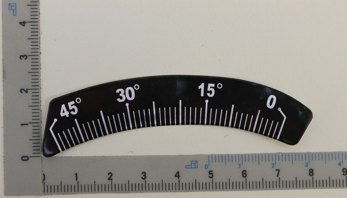 Scheppach Winkelskala mit Markierungen für 0°, 15°, 30°, 45°