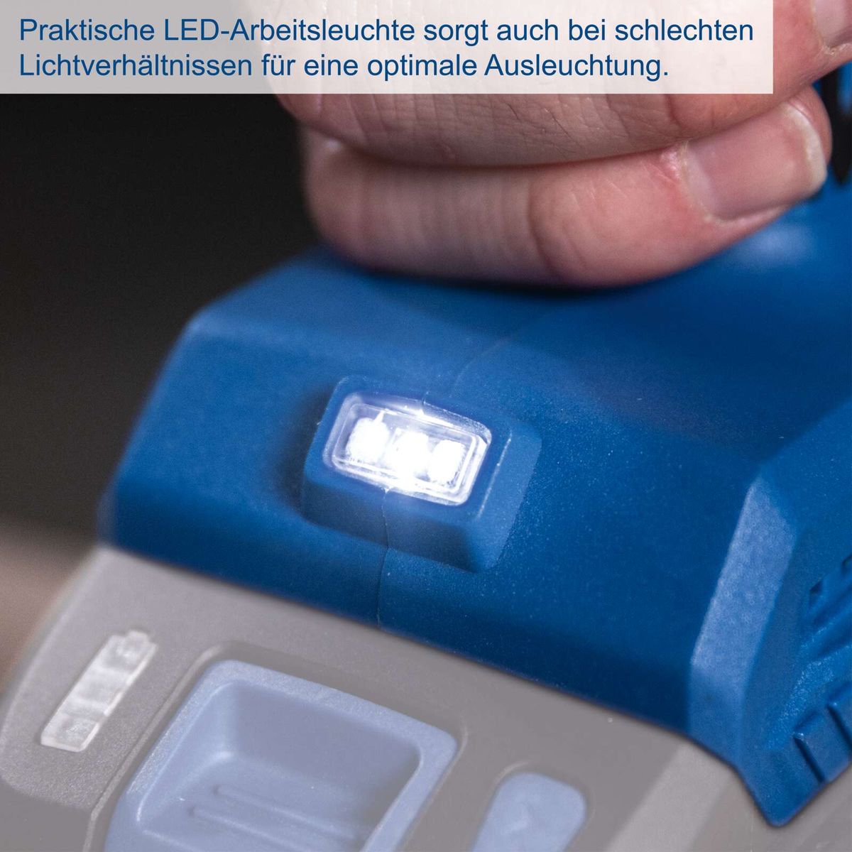 LED-Arbeitsleuchte für Scheppach-Bohrschrauber, optimale Beleuchtung in schwierigen Lichtverhältnissen