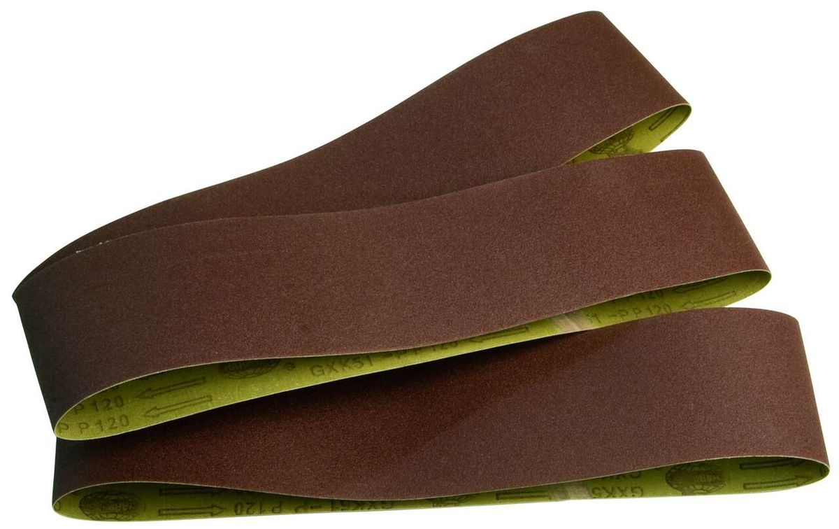 Scheppach Schleifband, von der Seite gezeigt.