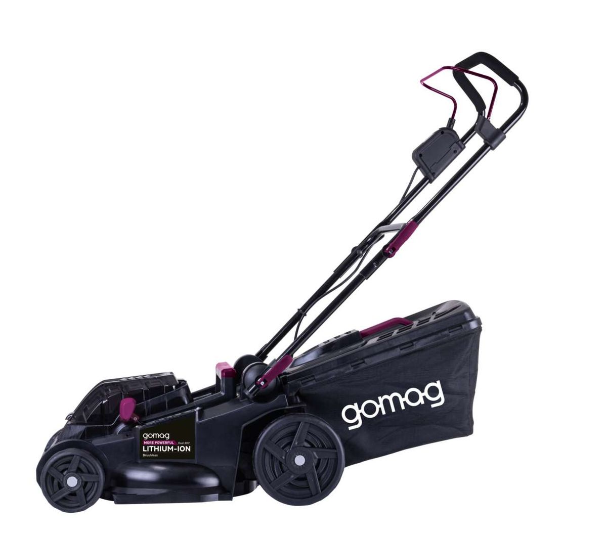 Akku-Rasenmäher GO-RSM430BL gomag von Scheppach, seitliche Ansicht.