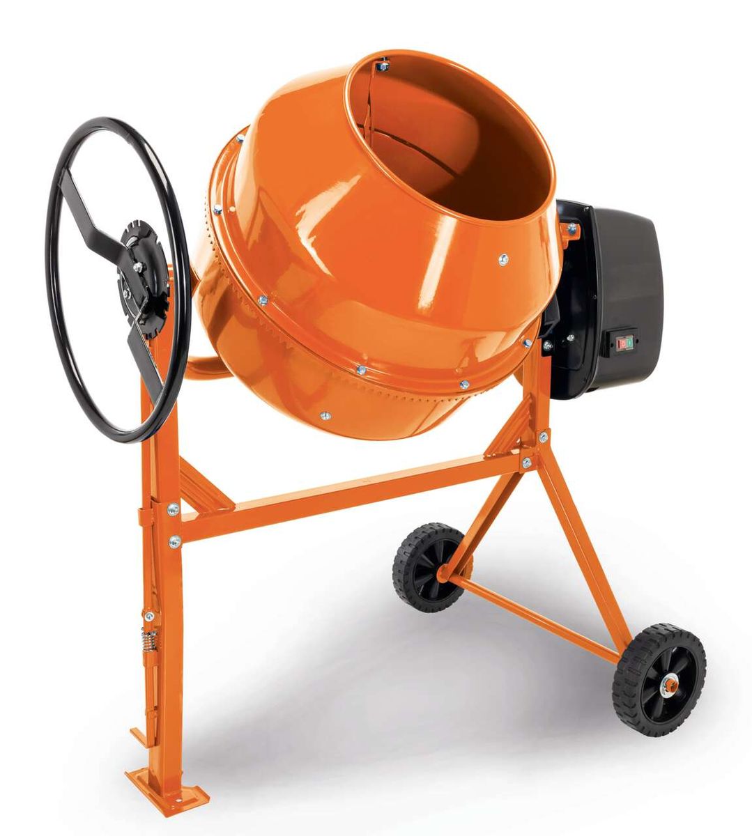 Scheppach Betonmischer mit Fahrvorrichtung, 180-Liter-Kapazität