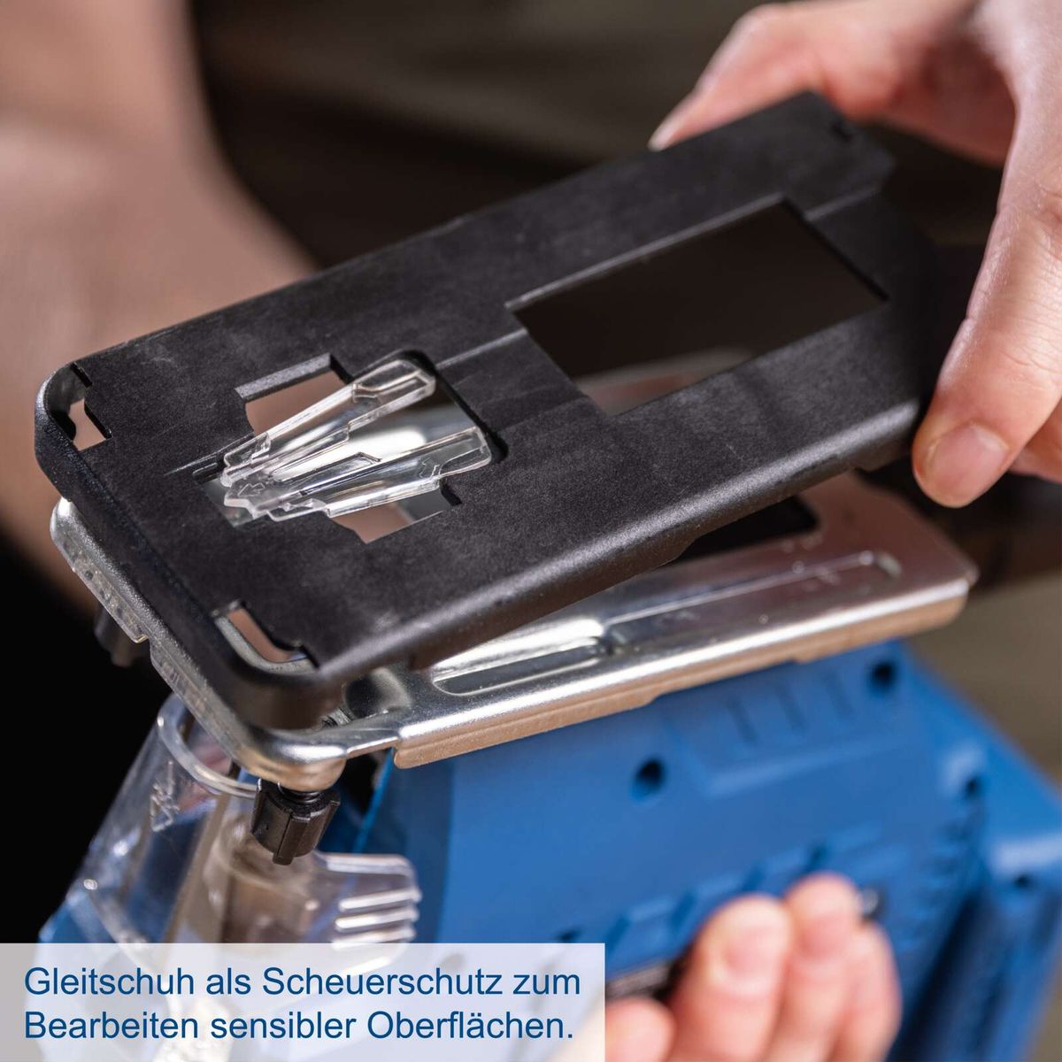 Schleifschuh als Scheuerschutz für empfindliche Oberflächen