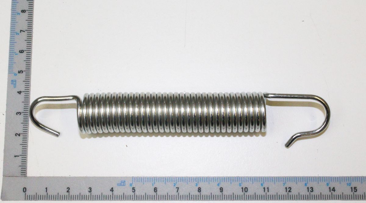 Scheppach-Federbremse mit schraubförmiger Feder und Hakenaufhängung