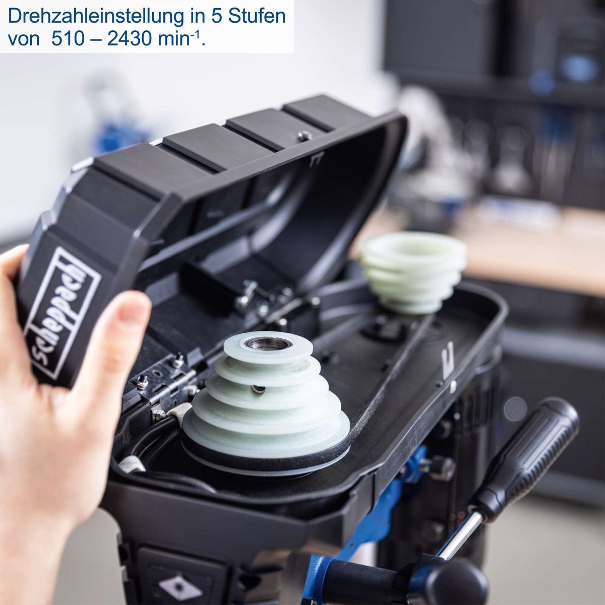 Tischbohrmaschine mit Drehzahlregelung von 510 bis 2430 U/min, Bohrfutter für 1,5 bis 13 mm