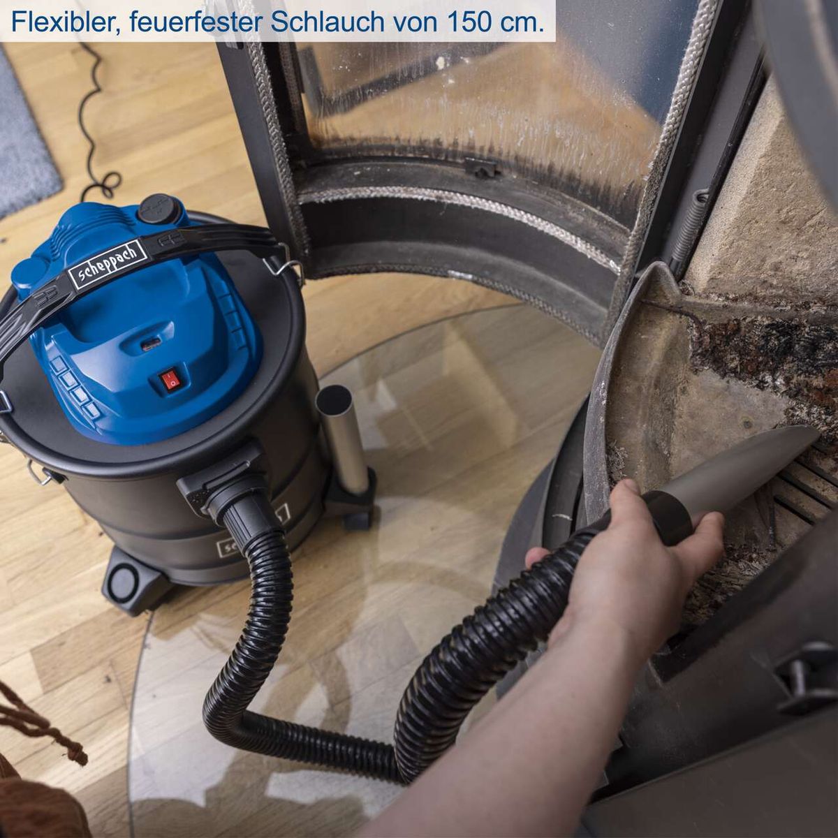 Flexibler feuerfester Schlauch von 1,5 Metern Länge für Scheppach-Aschesauger AVC25