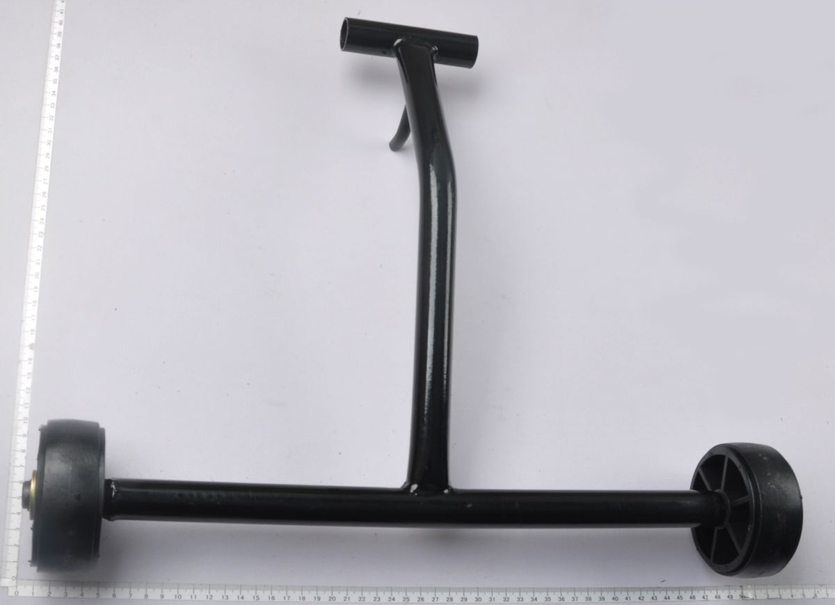 Scheppach-Fahrvorrichtung mit Lenkarm und Rädern für Maschinen