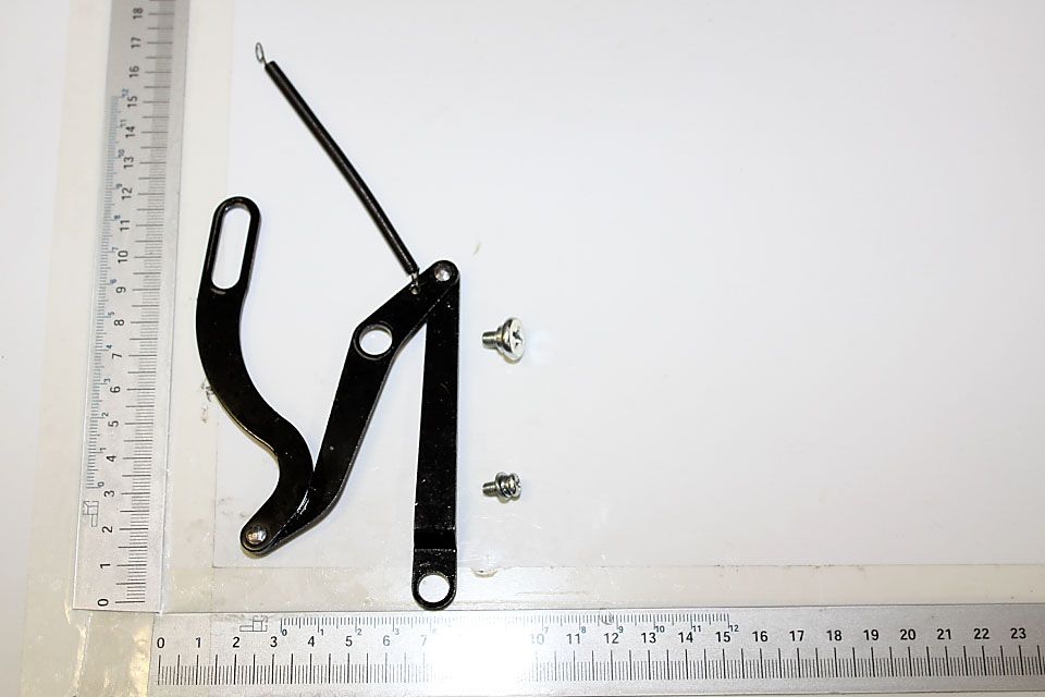 Schutzhaubengestänge kpl. mit zwei Schrauben, Ansicht von oben.