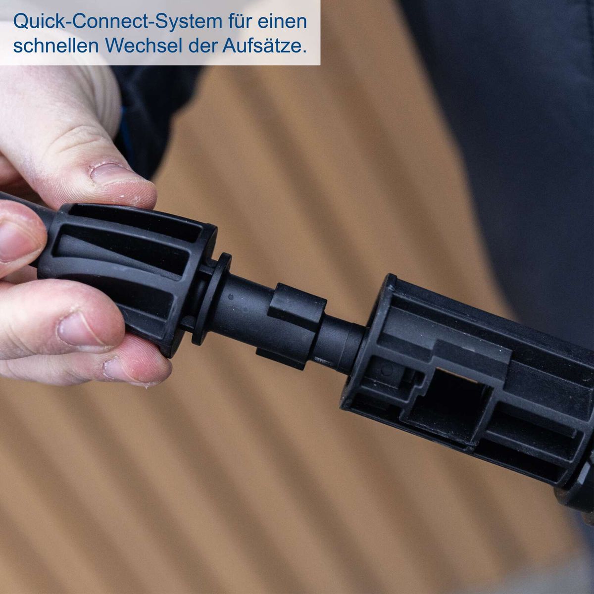 Schnellverbinder für flexible Schläuche mit Schnellwechselmechanismus für Scheppach-Produkte