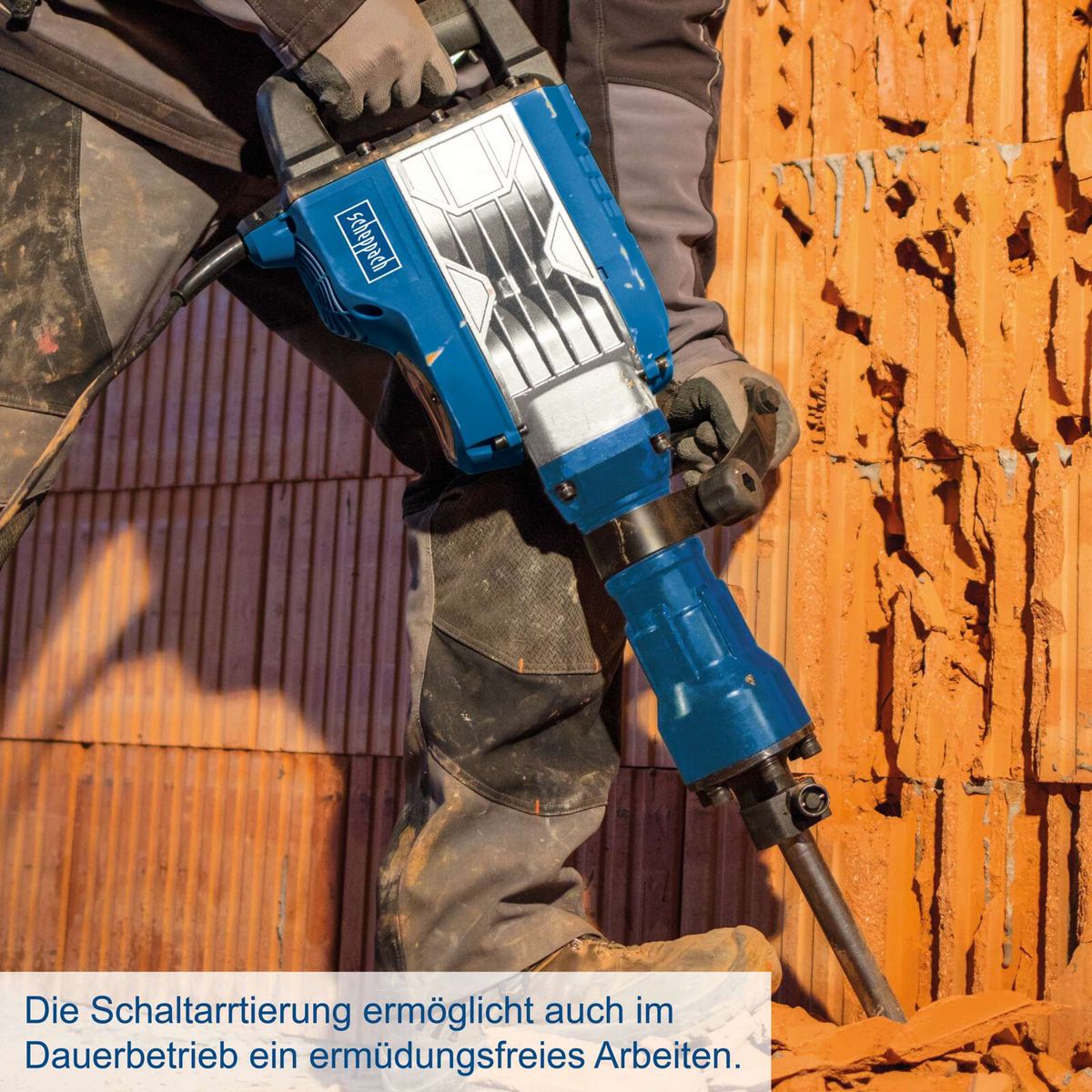 Scheppach-Abruchhammer mit Schaltartriebsystem für ermüdungsfreies Dauerbetrieb