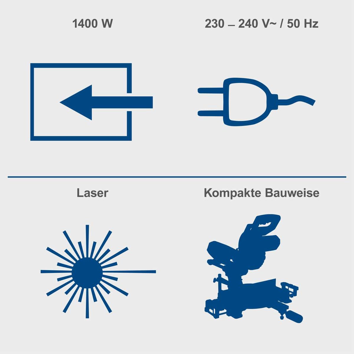 Die Kapp-, Zug- und Gehrungssäge HM185 hat eine Leistung von 1400 W, benötigt 230-240 V~ / 50 Hz, verfügt über einen Laser für präzises Arbeiten und hat eine kompakte Bauweise.