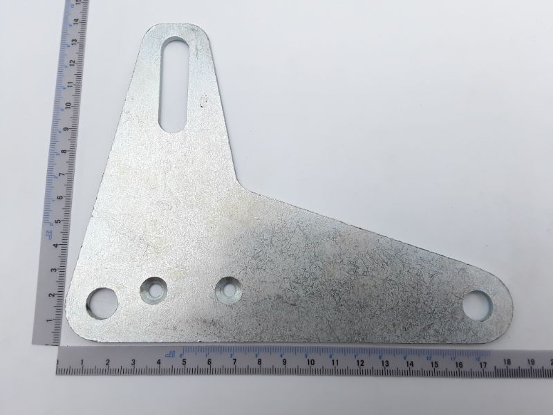 Scheppach-Schwenkblech mit Bohrungen und Halteöffnung für Montage