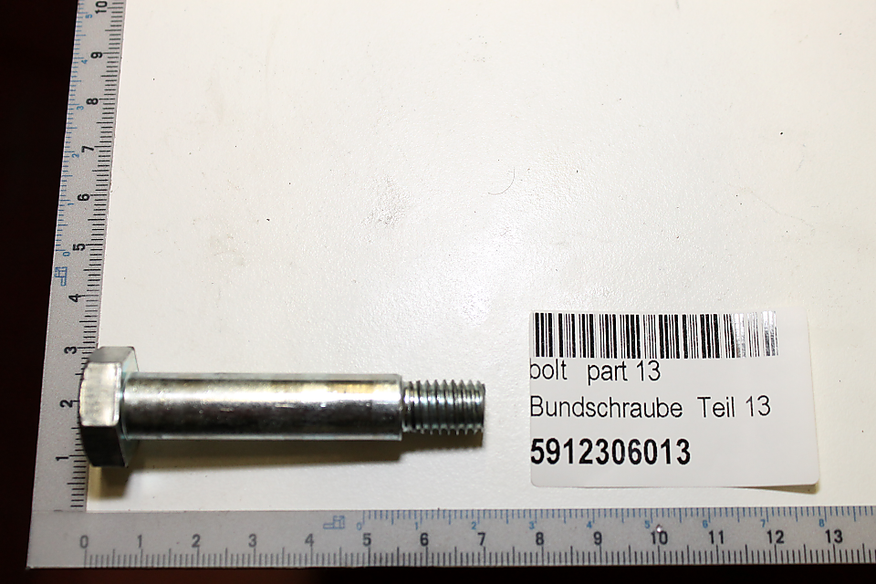 Bundschraube (Teil 13) für Radachse M10x15, Scheppach