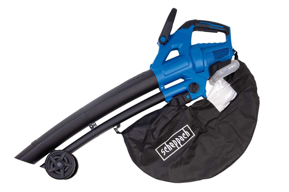 Scheppach Akku-Laubsauger/-bläser mit Transportbeutel und Schlauch