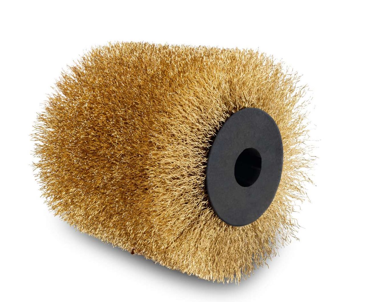 Scheppach-Messingdrahtbürste mit geflochtenem Bürstenkopf