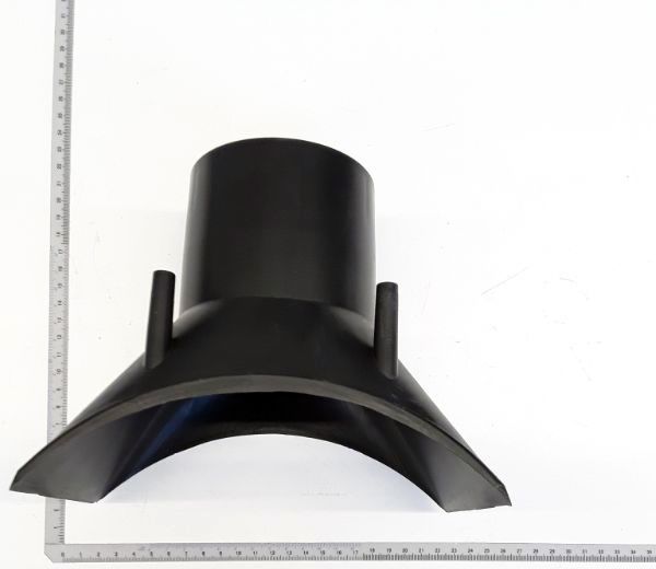 Absaugstutzen von Scheppach, Ansicht von oben.