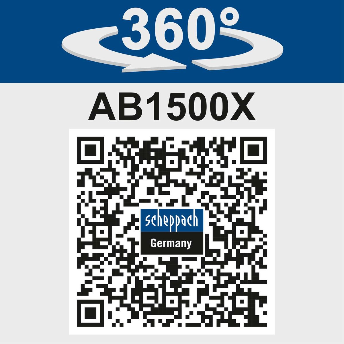 Abbruchhammer AB1500X von Scheppach mit 360°-Rotation, 20J Schlagkraft und 1300W Leistung, SDS-Max-Bohrfutter, inklusive Spitz- und Flachmeißel.