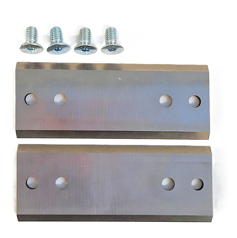 Scheppach-Wendemesser mit vier Bohrungen und passenden Schrauben