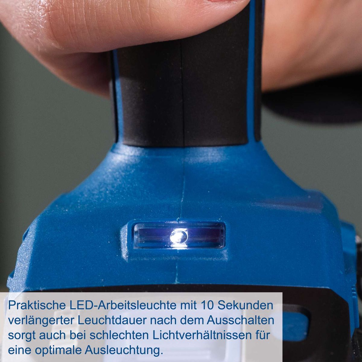 LED-Arbeitsleuchte mit 10 Sekunden verlängertem Leuchtdauer nach Ausschalten für bessere Beleuchtung in schlechten Lichtverhältnissen