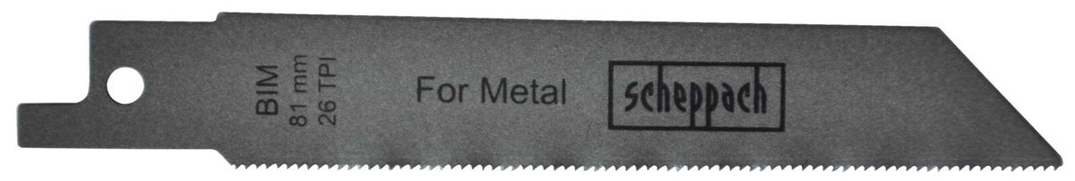 Scheppach-Sägezahn für Metall, Typ BIM, 81 mm, 26 TPI