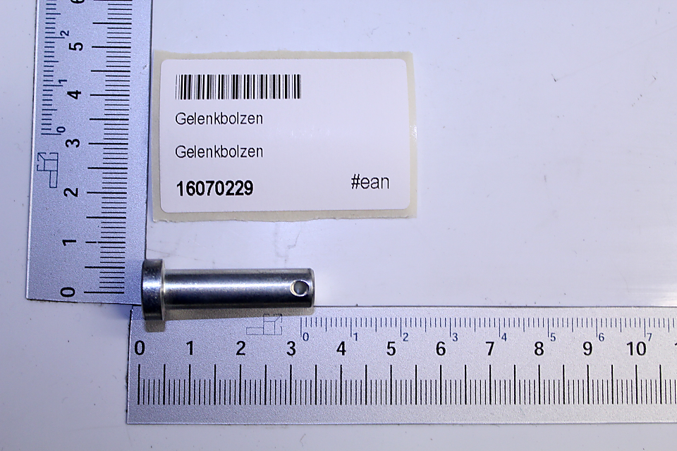 Scheppach-Gelenkbolzen (EAN 16070229) mit Markierung auf dem Stempel