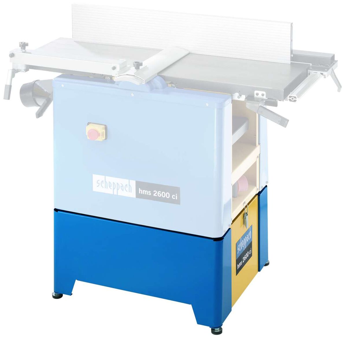 Untergestell für hms 2600 ci von Scheppach, Ansicht von vorne rechts.