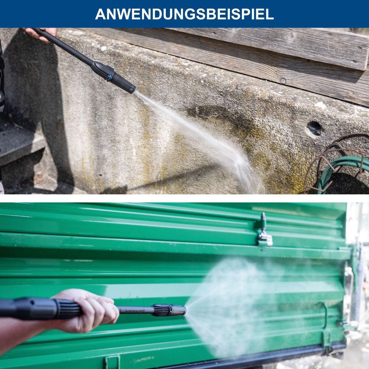 Scheppach Hochdruckreiniger für Außenflächen und Metalloberflächen, Wasserstrahlreinigung mit präziser Kontrolle