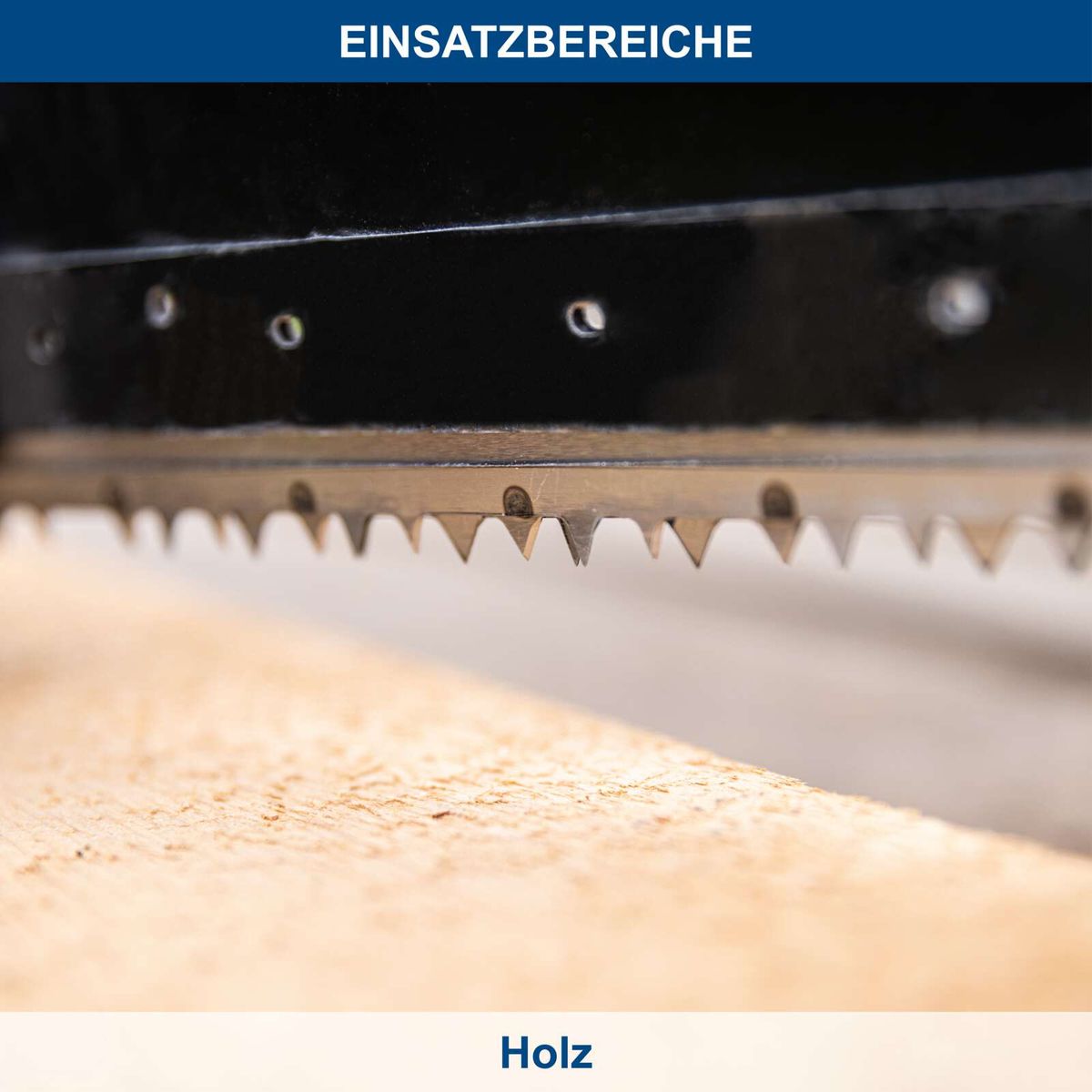 Spezialsägeblatt für Holz mit gezackter Klinge für präzises Schneiden, Teil der Scheppach-Serie