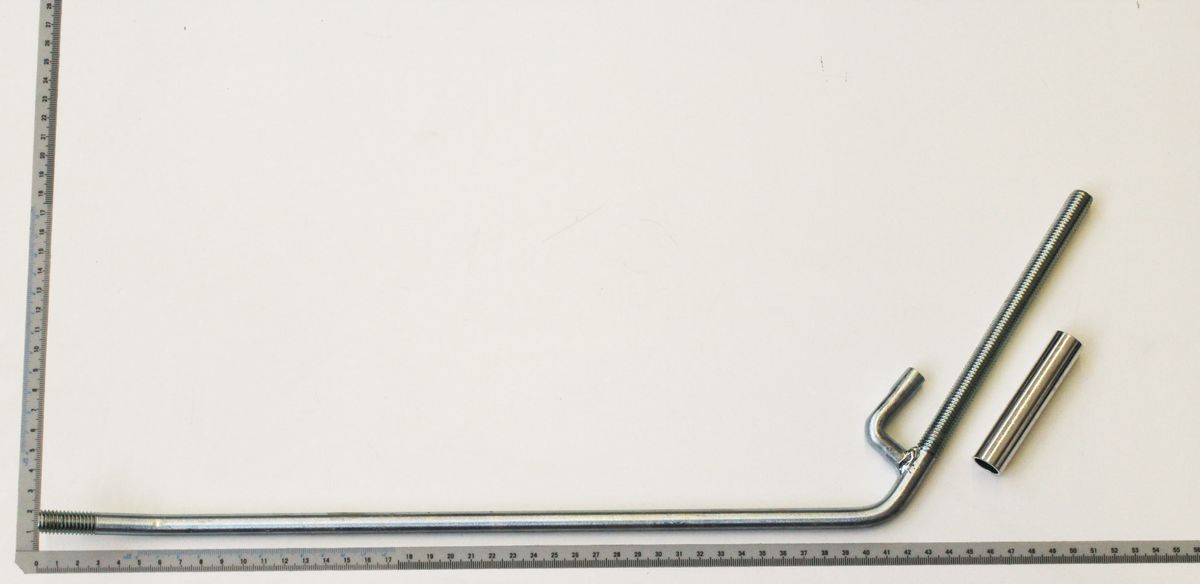 Scheppach-Hebel für Höhenverstellung mit gebogener und gerader Stange