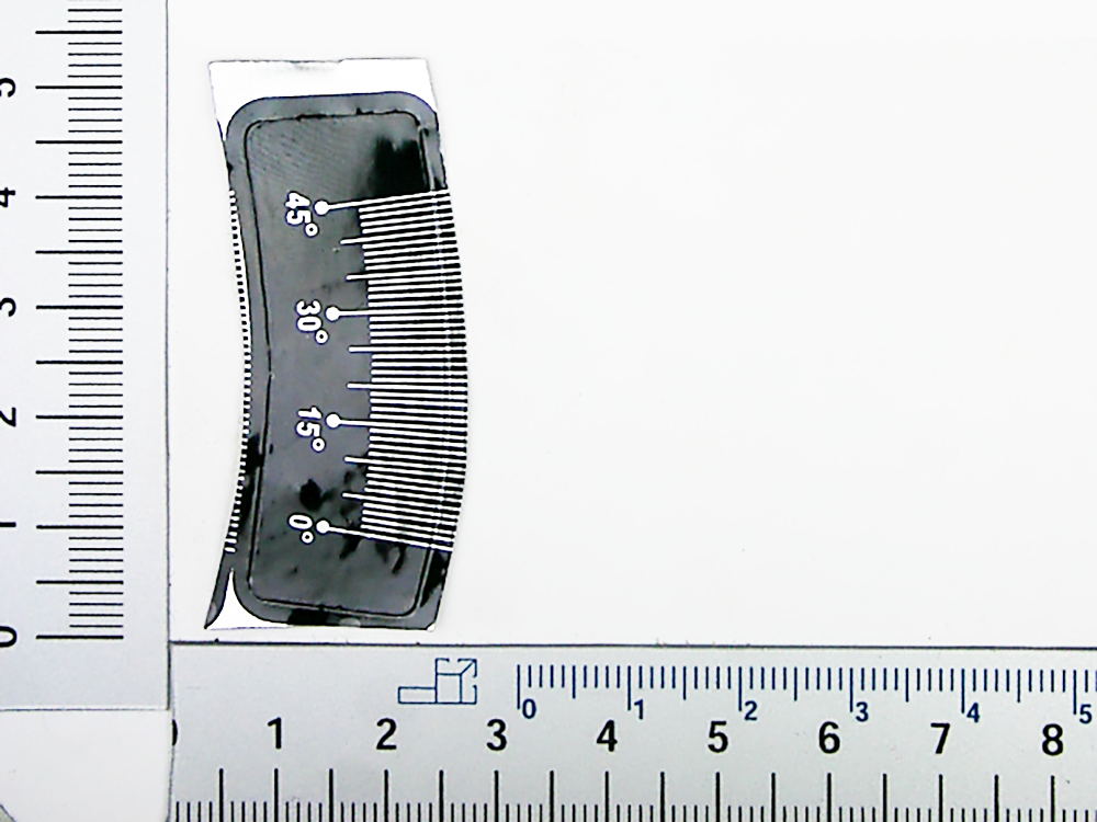 Skala mit Gradmarken von 0 bis 45° für Messgeräte nach Scheppach