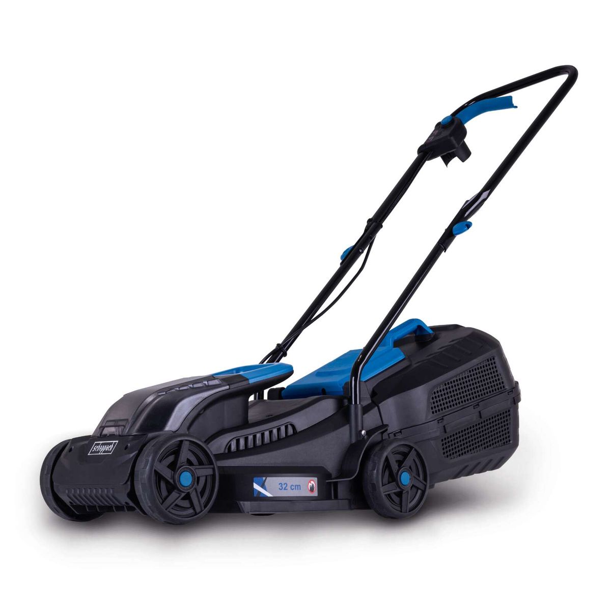 Der Akku-Rasenmäher BC-MP3P320-X von Scheppach hat eine Schnittbreite von 32 cm und ist ideal für Flächen bis 300 m². Er verfügt über einen 30-Liter-Fangkorb und einen brushless Motor.