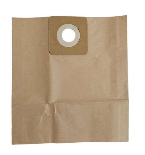 Ein Papierbeutel von Scheppach, gezeigt von vorne auf hellem Hintergrund.