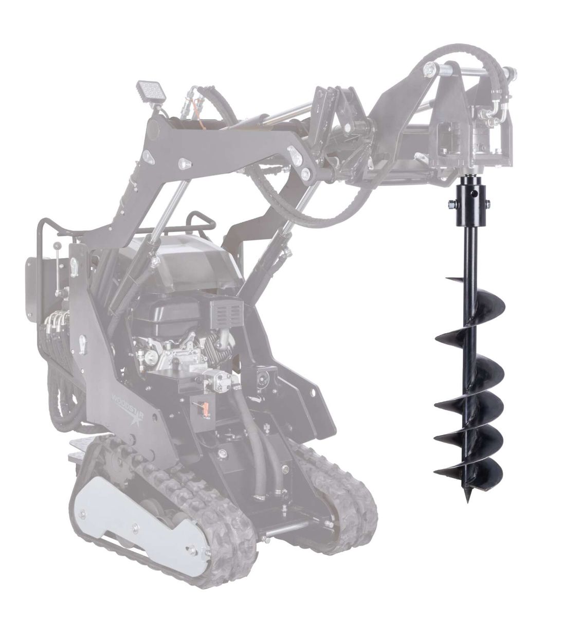 Scheppach-Erdbohrer mit 200 mm Bohrung, mechanische Bohranlage für Erdarbeiten