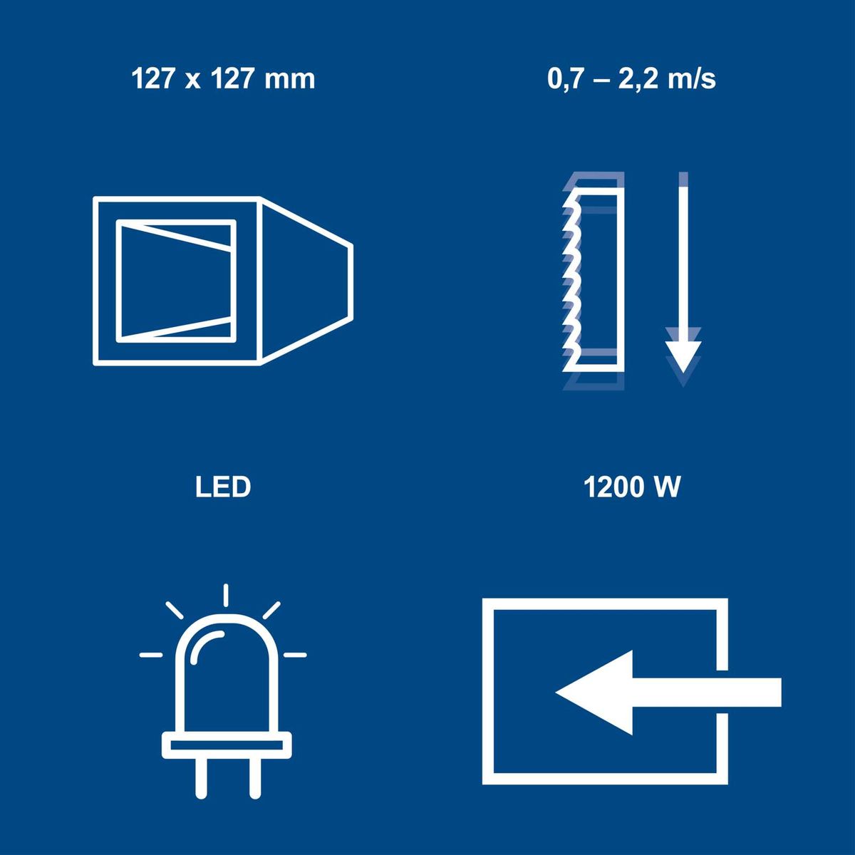 Metallbandsäge mit LED-Beleuchtung, 1200 Watt, 127 mm Schnitthöhe, variabler Geschwindigkeit