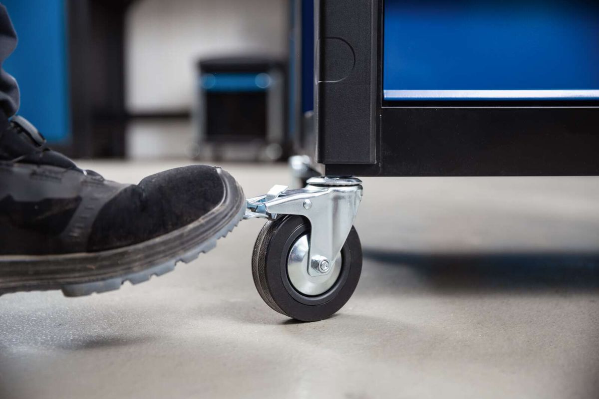 Werkstattwagen-Walze mit Rollenaufsatz für stabilen Transport