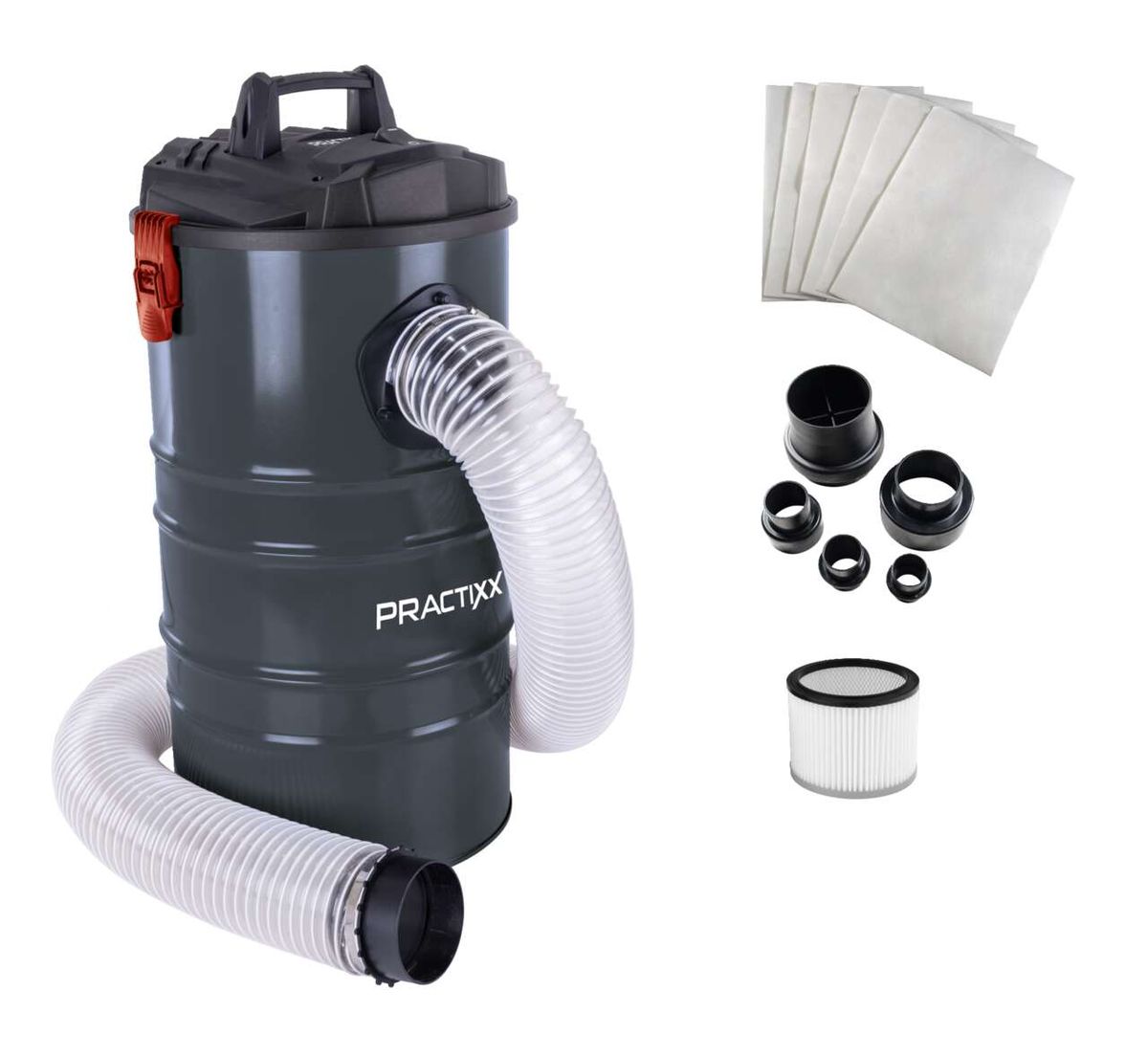 Absauganlage mit Filterset, Schlauch und Behälter für Practixx-Modell PX-AS-100
