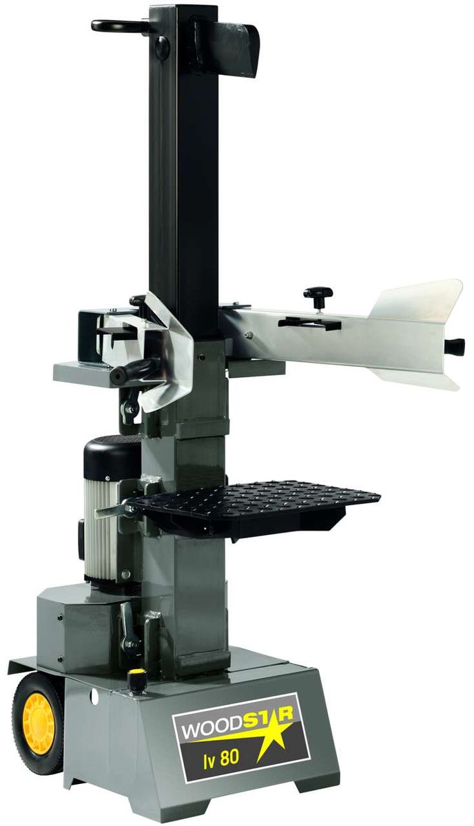 Holzspalter stehend lv 80 Woodster inkl. Spaltkreuz - 400V 50Hz 3500W - 8t, Ansicht von der Seite.