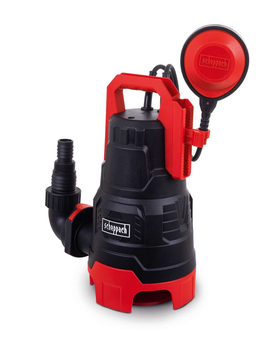 Scheppach-Schmutzwasserkombipumpe DWP400 mit Handpumpe und Anschluss für Abwasserbehandlung