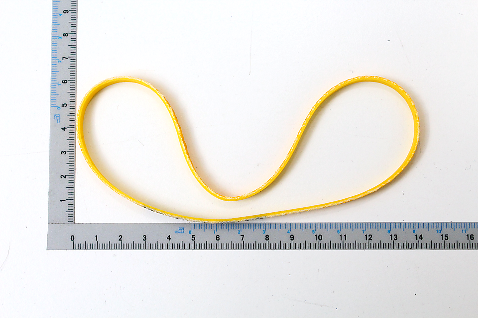 Scheppach-Flatriemen-Vorschub mit gebogener Form, 380x5x1,5 mm