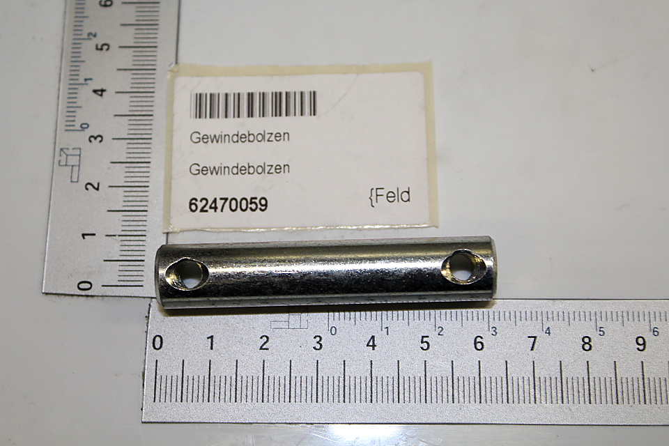 Scheppach Gewindebolzen (Teil der Serie Gewindebolzen RD 12x62) mit Markierung 62470059