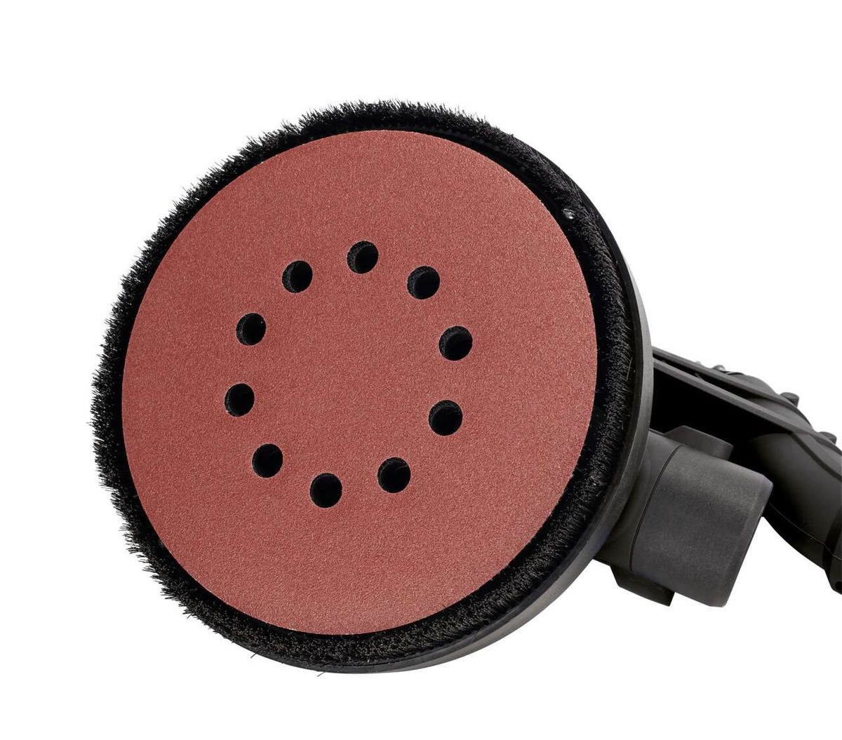 Wand- und Deckenschleifer DWS90X Woodster, Detailansicht der Schleifplatte von oben.