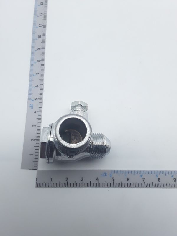 Rückschlagventil Teil 9, Ansicht von vorne, mit Messskala zum Größenvergleich.