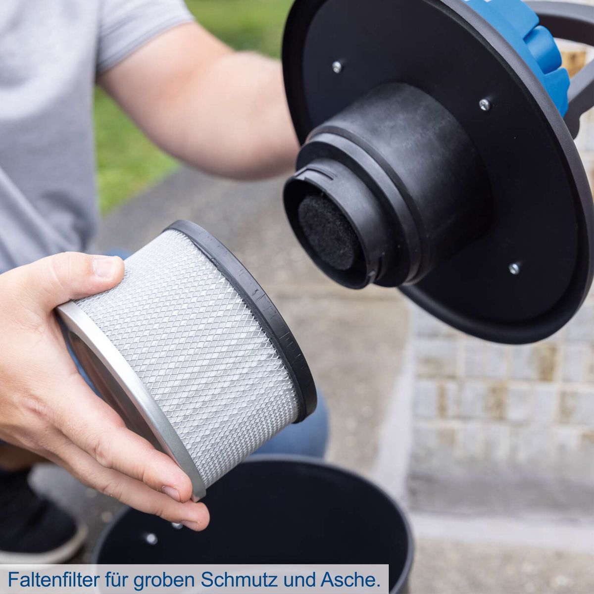 Filter für groben Schmutz und Asche im Aschesauger-System