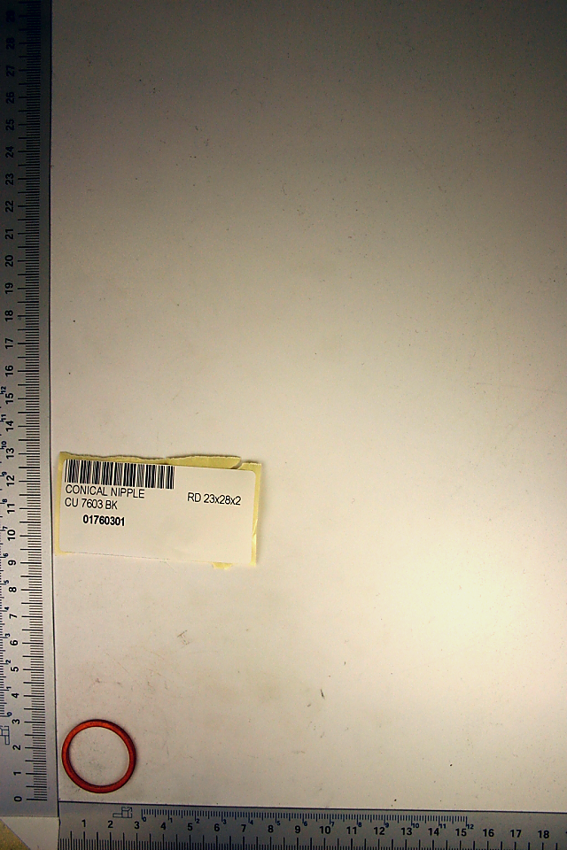 Dichtring RD 23x28x2, Artikelnummer 01760301, Ansicht von der Seite.