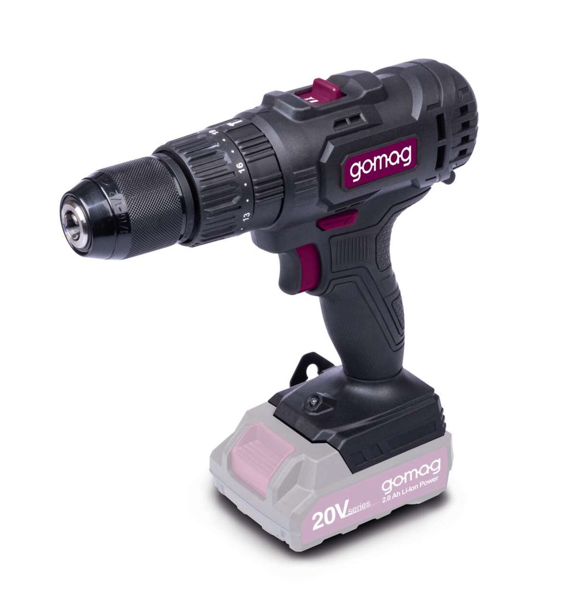 Akku-Schlagbohrschrauber GO-SBS45 gomag, von vorne gezeigt.