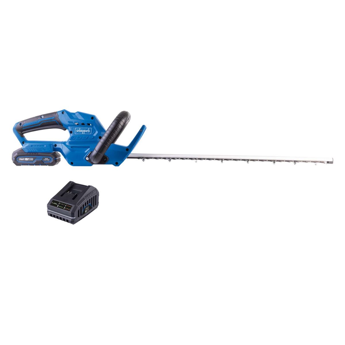 Scheppach Akku-Heckenscheren-Set mit Akku und Ladegerät
