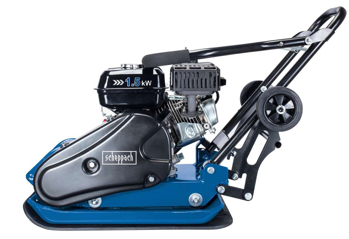 Scheppach-Rüttelplatte mit 1,5 kW-Antrieb, Detailansicht