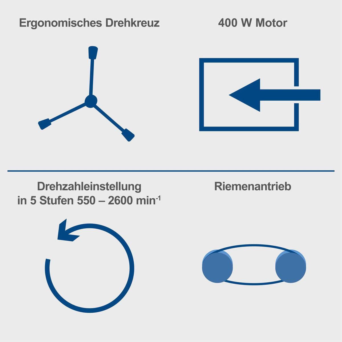 Ergonomisches Drehmomentkreuz für Tischbohrmaschine mit 400-Watt-Motor