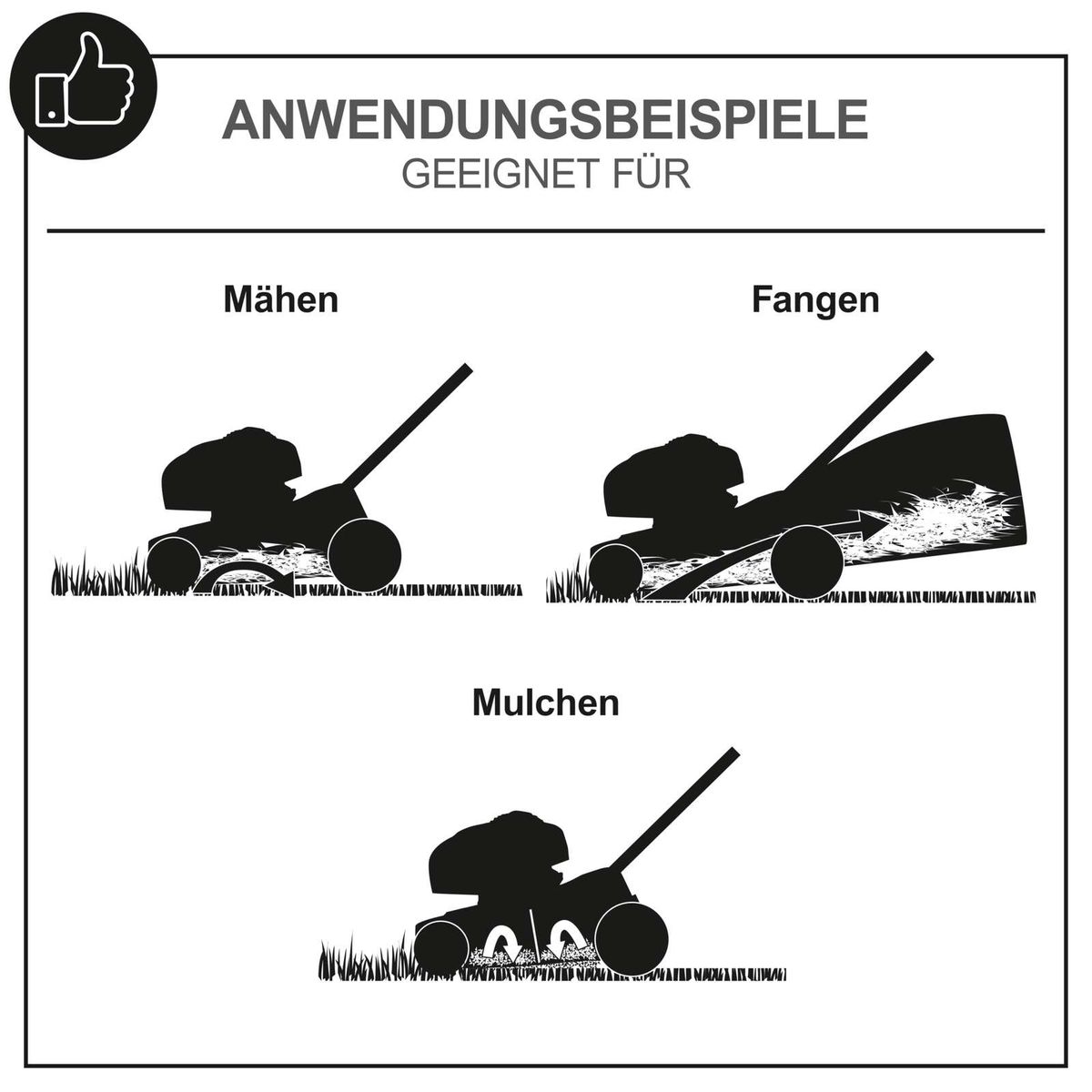 Der Benzin-Rasenmäher MS-173-51B von Scheppach eignet sich zum Mähen, Fangen und Mulchen von Gras. Er ist vielseitig einsetzbar und bietet verschiedene Funktionen für die Gartenpflege.