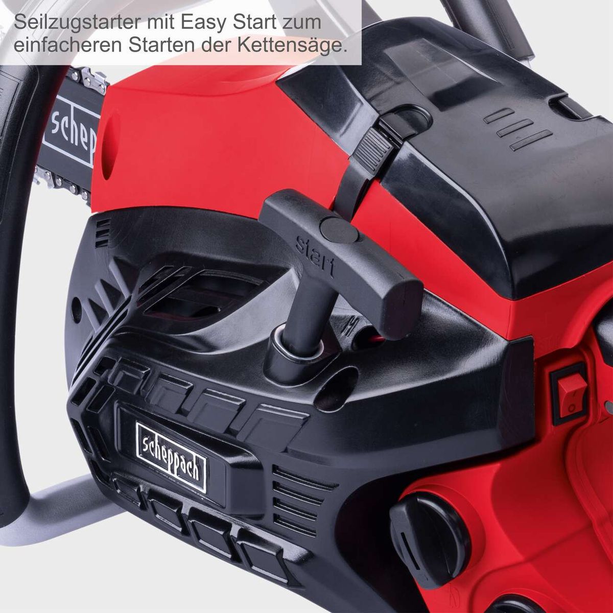 Kabelstart-Funktion für leichteren Start der Kettensäge mit Easy Start-Mechanismus