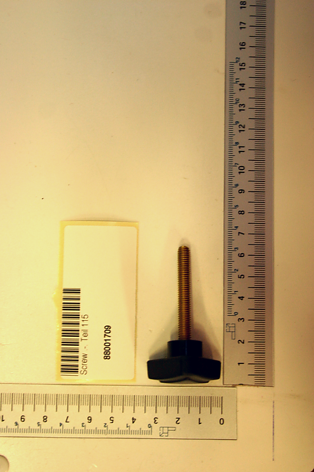 Sterngriffschraube M6x44 von Scheppach, Artikelnummer 88001709. Die Schraube wird von der Seite gezeigt.